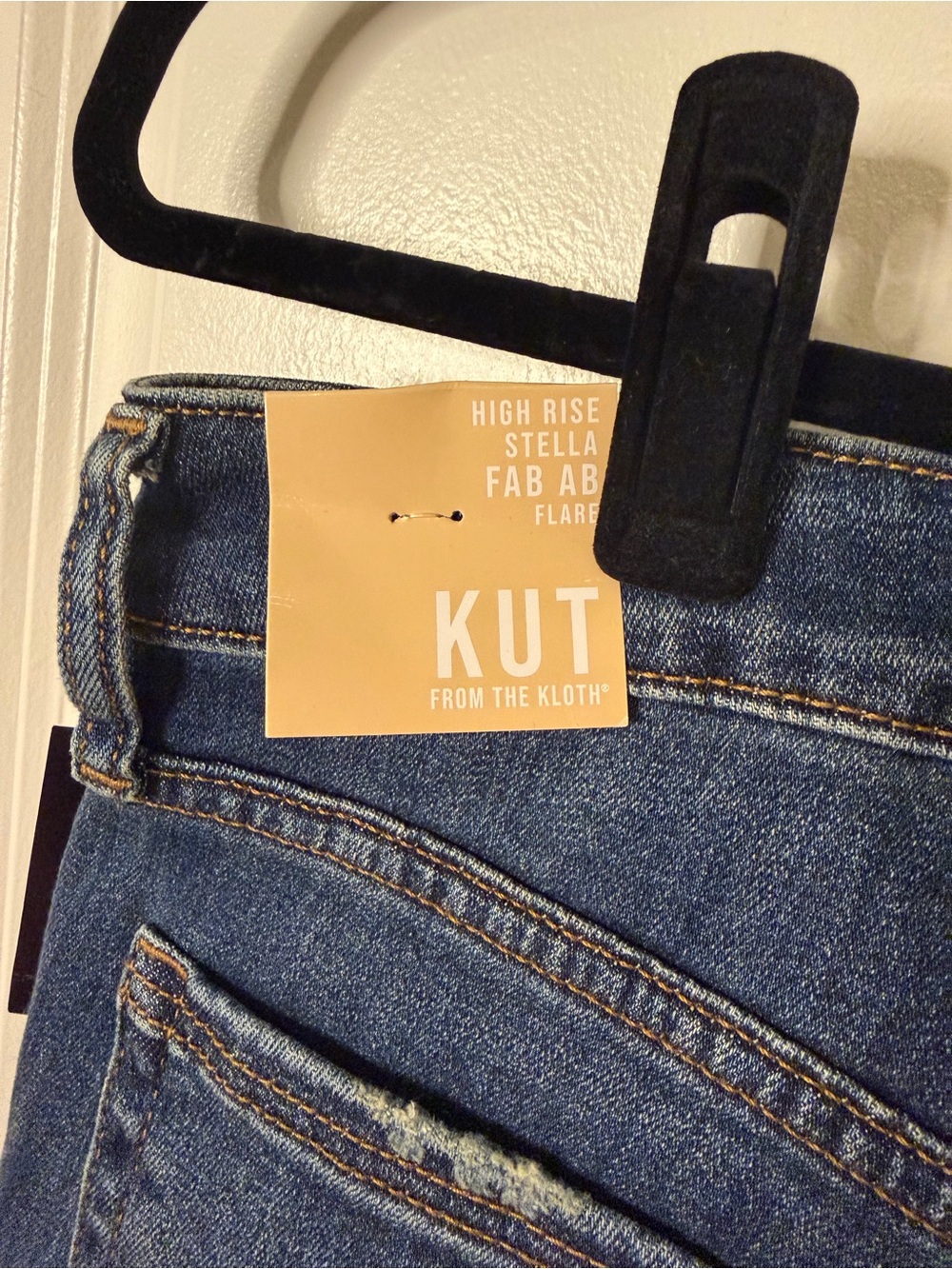 Kut from the Kloth High-Rise Flate Jeans - Medium Blue